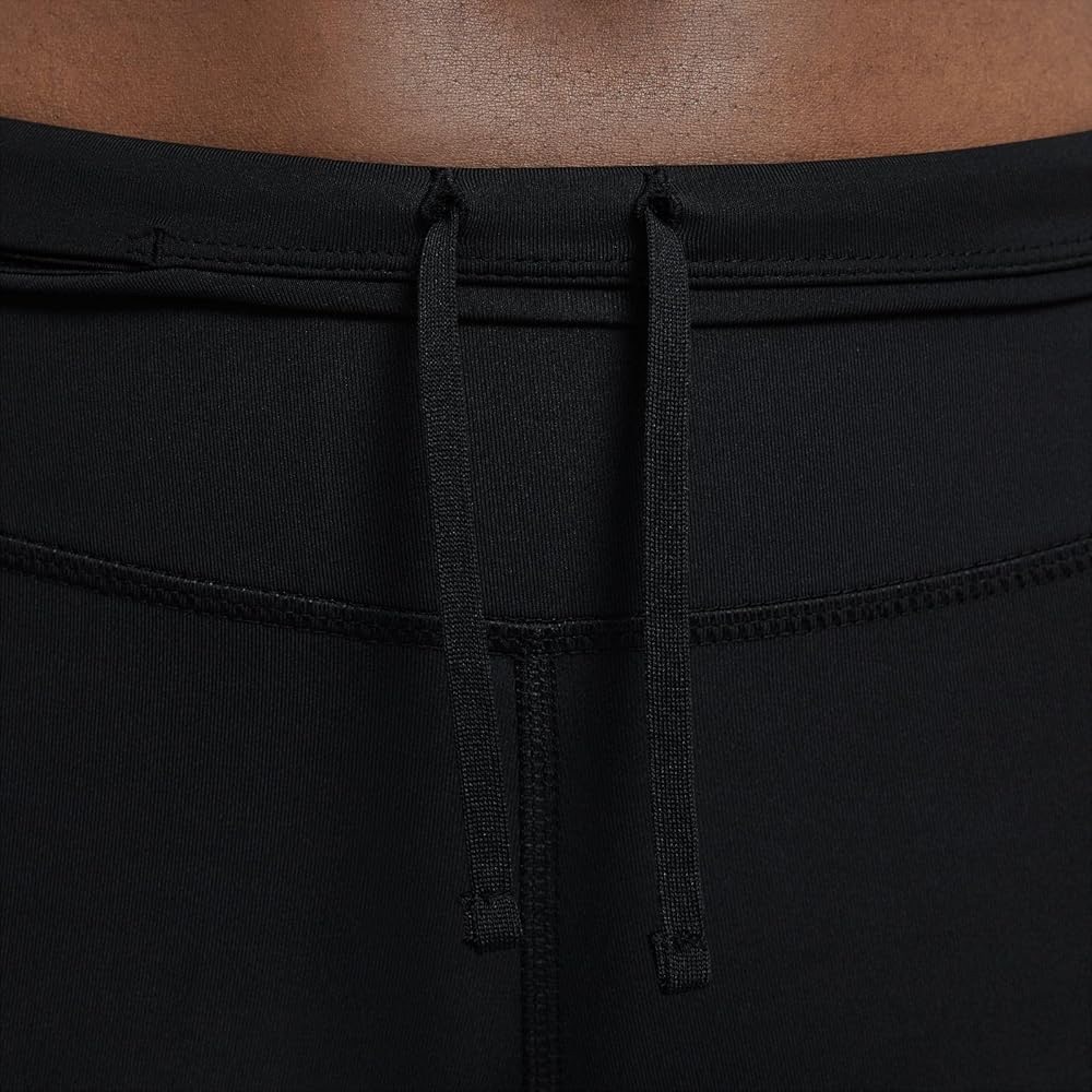 Nike Fast Women's Mid-Rise Crop Running Leggings Multi Pocket - Black Size Large - Picture 3 of 12